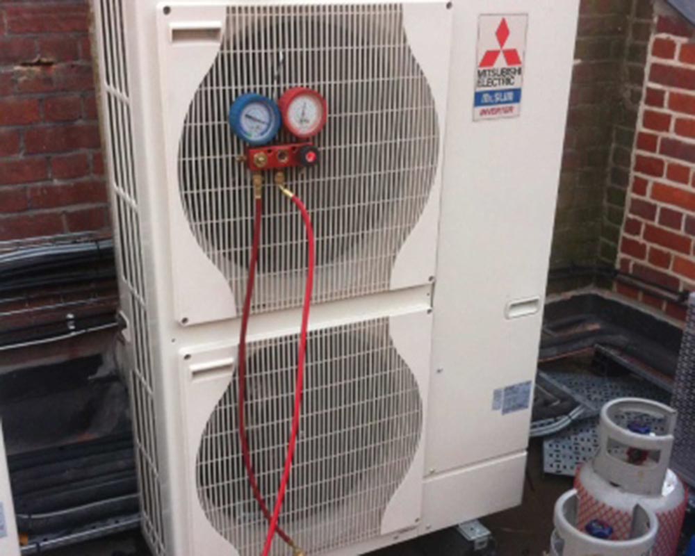 air conditioning unti on rooftop in London